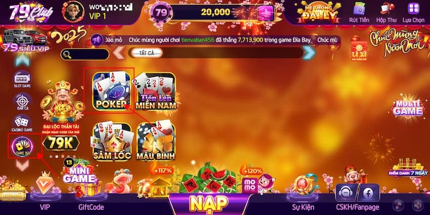 Tìm kiếm trò Poker ở phần game bài Tìm kiếm trò Poker ở phần game bài