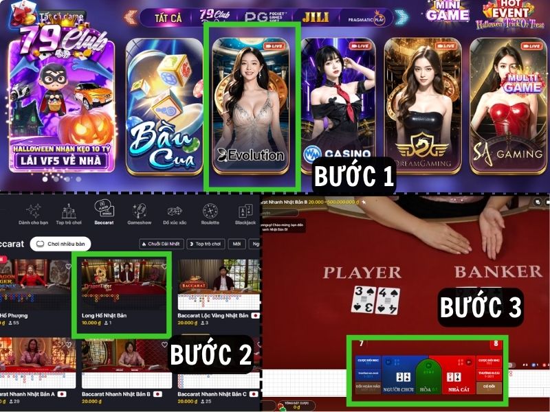 minh hoa 03 buoc tham gia ca cuoc baccarat tai 79club