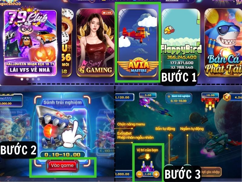 mo ta cac buoc tham gia ban ca vu tru tai 79club