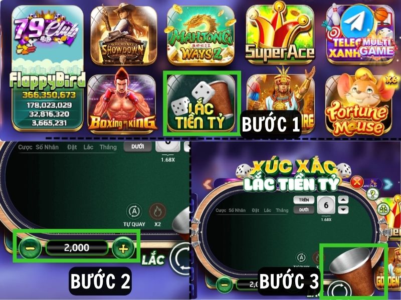 mo ta cac buoc tham gia tro choi no hu lac tien ty tai 79club